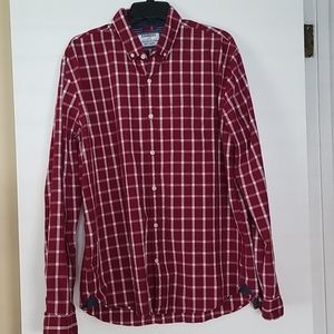 Express Maroon plaid shirt